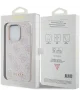 Guess Apple iPhone 15 Pro Hoesje Hard Case 4G Logo Metal Roze