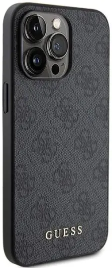 Guess Apple iPhone 15 Pro Max Hoesje Hard Case 4G Logo Metal Grijs afbeelding 4