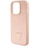Guess Apple Phone 15 Hoesje Triangle Coco Hard Case Metal Logo Roze