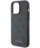Guess Apple iPhone 15 Pro Hoesje Hard Case 4G Logo Metal Grijs