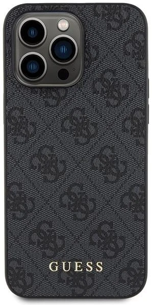 Guess Apple iPhone 15 Pro Hoesje Hard Case 4G Logo Metal Grijs afbeelding 3