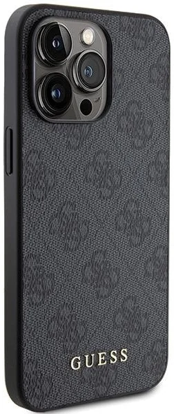 Guess Apple iPhone 15 Pro Hoesje Hard Case 4G Logo Metal Grijs afbeelding 4