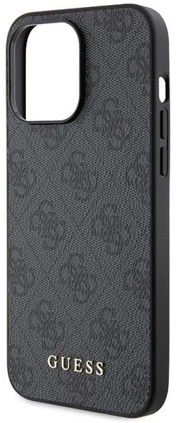 Guess Apple iPhone 15 Pro Hoesje Hard Case 4G Logo Metal Grijs afbeelding 6