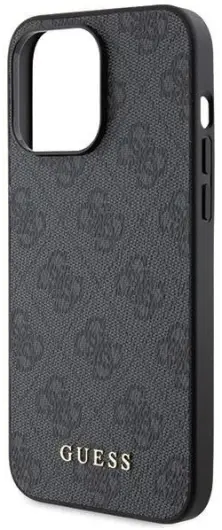 Guess Apple iPhone 15 Pro Hoesje Hard Case 4G Logo Metal Grijs afbeelding 6