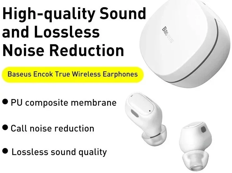 Baseus Bowie WM01 TWS Headset Draadloze Bluetooth Oordopjes Groen afbeelding 4