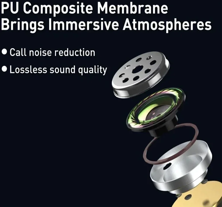 Baseus Bowie WM01 TWS Headset Draadloze Bluetooth Oordopjes Groen afbeelding 6