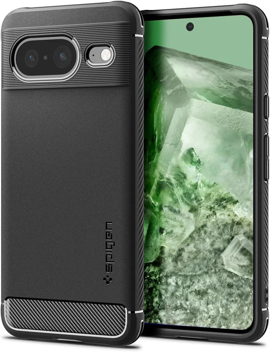 Spigen Rugged Armor Google Pixel 8 Hoesje Back Cover Zwart afbeelding 1