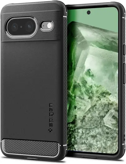 Spigen Rugged Armor Google Pixel 8 Hoesje Back Cover Zwart afbeelding 1