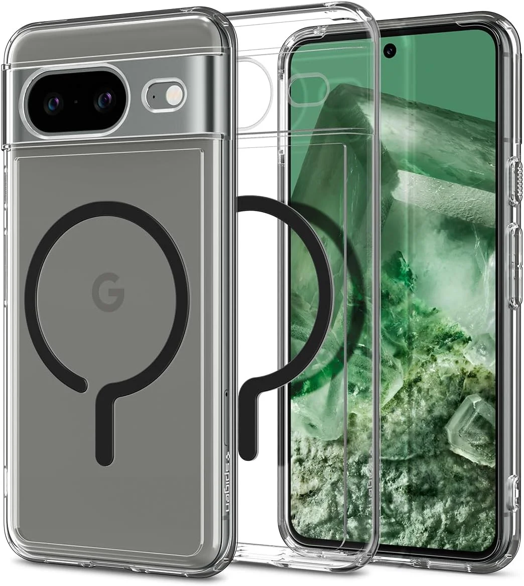 Spigen Ultra Hybrid MagSafe Google Pixel 8 Hoesje Transparant Zwart afbeelding 1