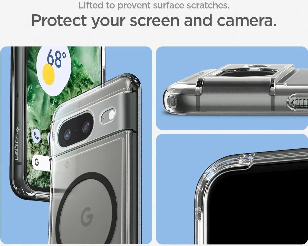 Spigen Ultra Hybrid MagSafe Google Pixel 8 Hoesje Transparant Zwart afbeelding 5