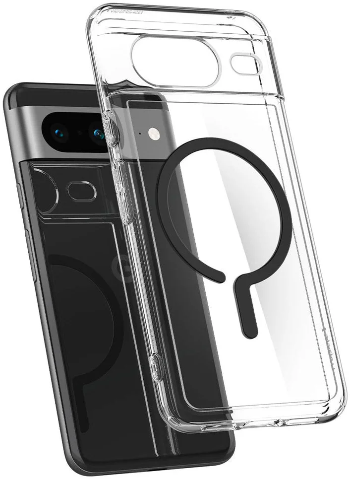 Spigen Ultra Hybrid MagSafe Google Pixel 8 Hoesje Transparant Zwart afbeelding 2