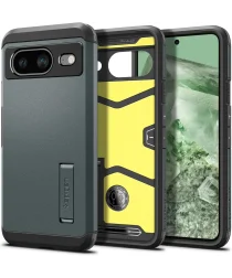 Spigen Tough Armor Google Pixel 8 Hoesje Back Cover Groen