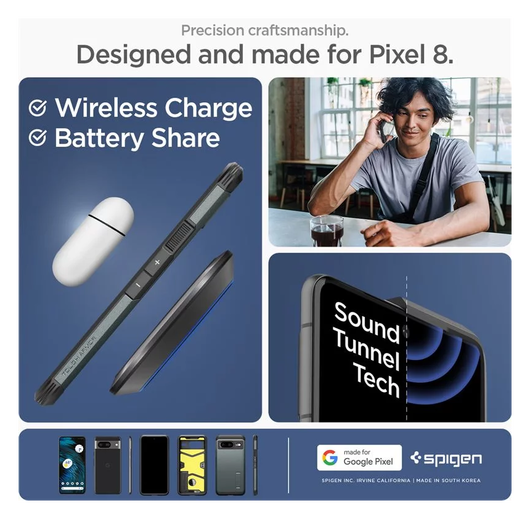 Spigen Tough Armor Google Pixel 8 Hoesje Back Cover Groen afbeelding 8