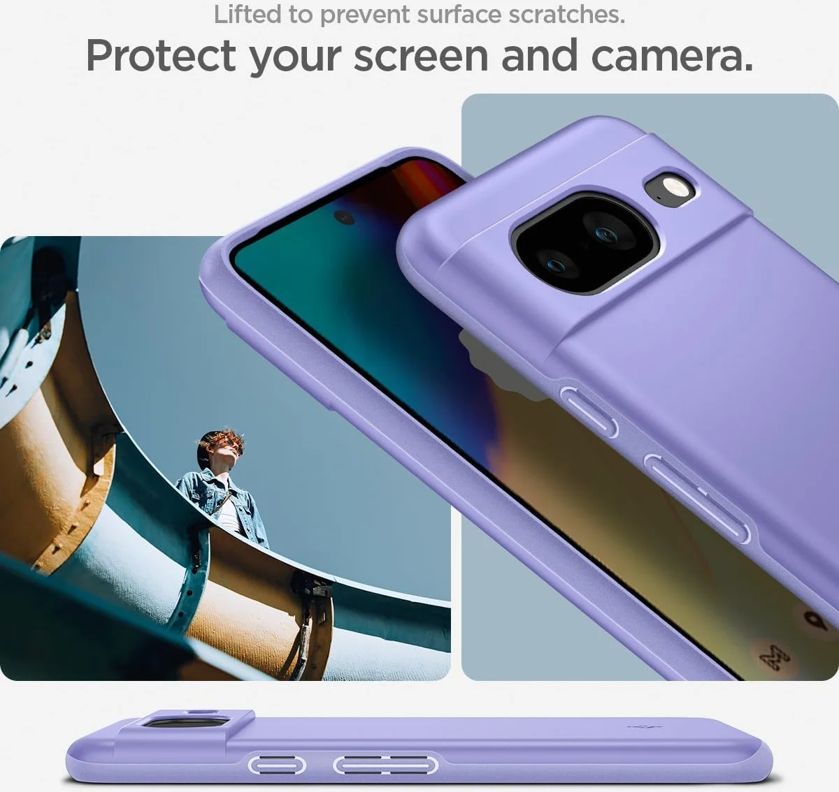 Spigen Thin Fit Google Pixel 8 Hoesje Back Cover Violet afbeelding 6