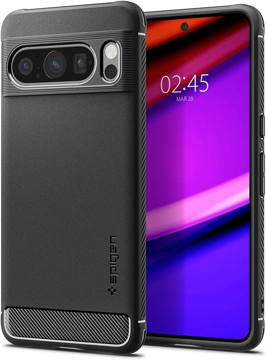 Spigen Rugged Armor Google Pixel 8 Pro Hoesje Back Cover Zwart afbeelding 1
