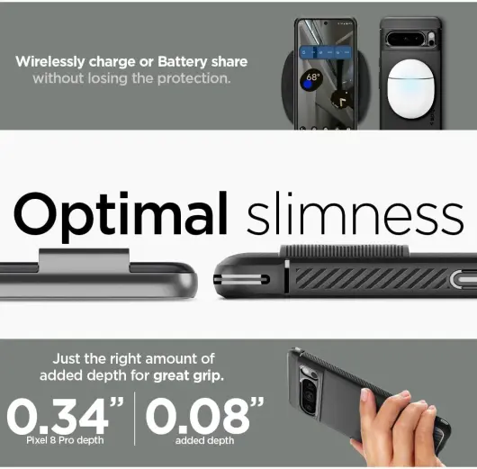 Spigen Rugged Armor Google Pixel 8 Pro Hoesje Back Cover Zwart afbeelding 3