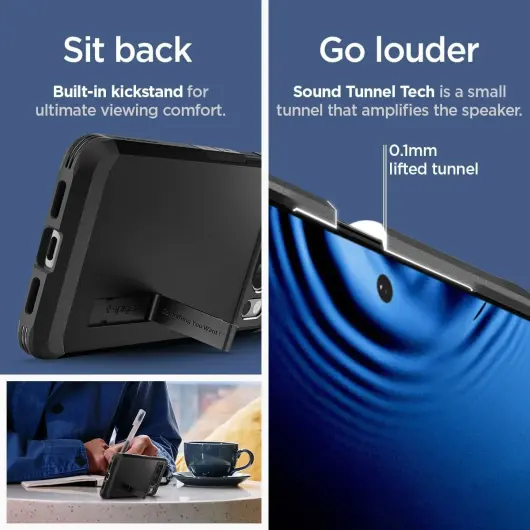 Spigen Tough Armor Google Pixel 8 Pro Hoesje Back Cover Zwart afbeelding 2
