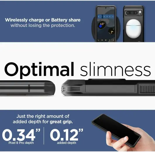 Spigen Tough Armor Google Pixel 8 Pro Hoesje Back Cover Zwart afbeelding 6