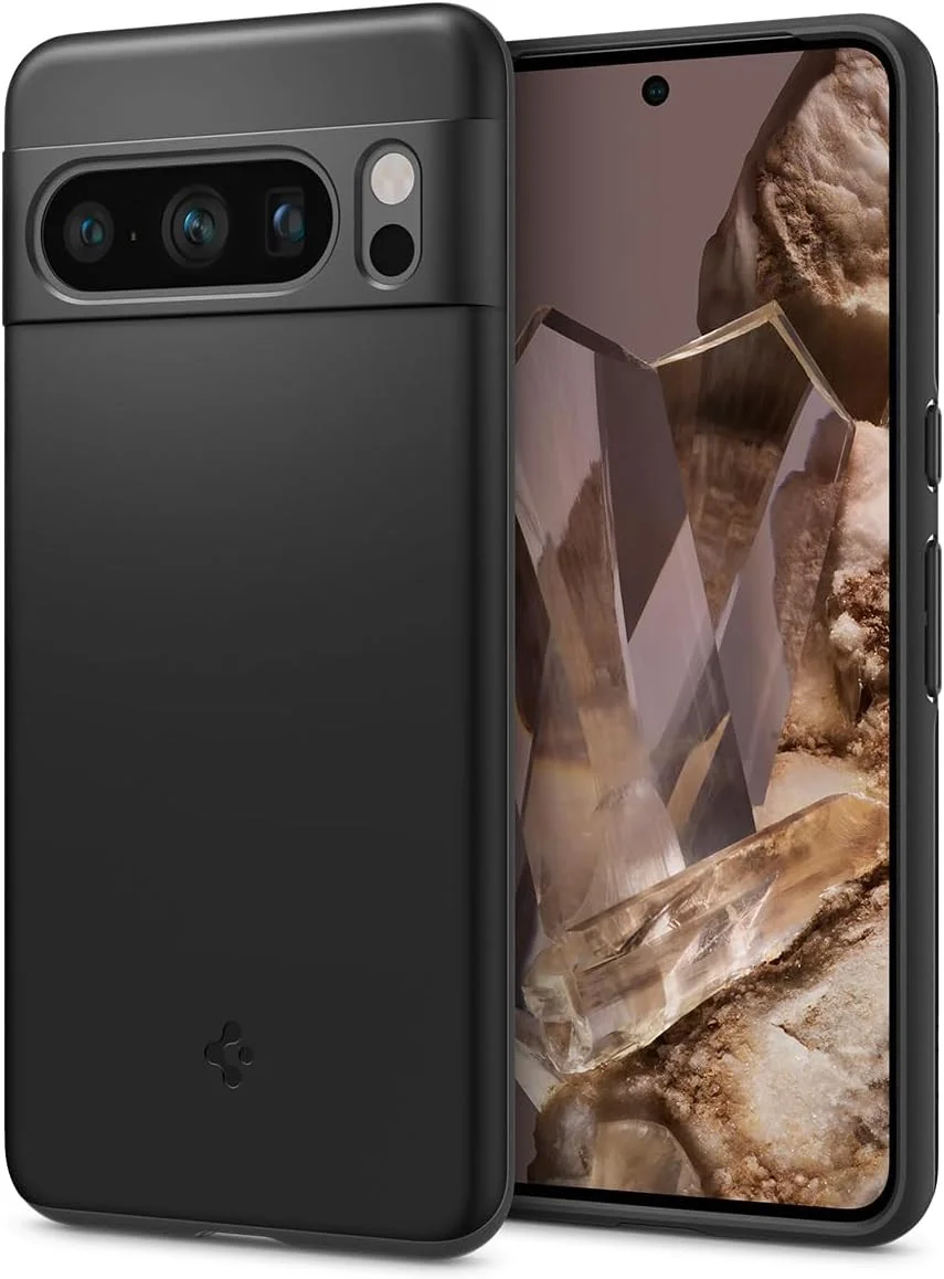Spigen Thin Fit Google Pixel 8 Pro Hoesje Back Cover Zwart afbeelding 1