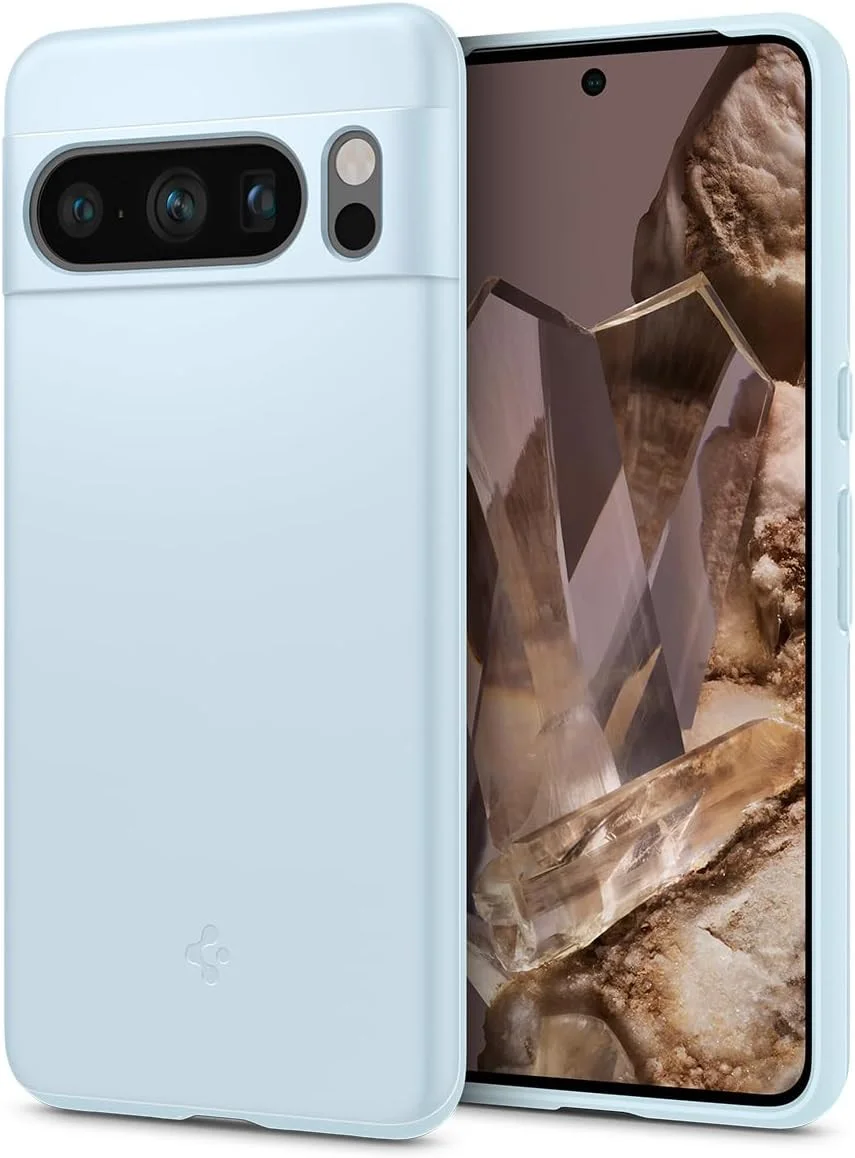 Spigen Thin Fit Google Pixel 8 Pro Hoesje Back Cover Blauw afbeelding 1