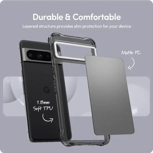 Spigen Cyrill Ultra Sheer Google Pixel 8 Pro Hoesje Back Cover Zwart afbeelding 5