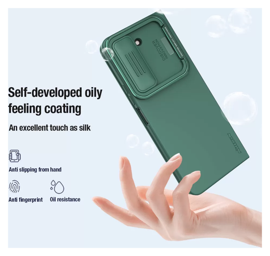 Nillkin CamShield Silky Silicone Hoesje Samsung Galaxy Z Fold 5 Groen afbeelding 6