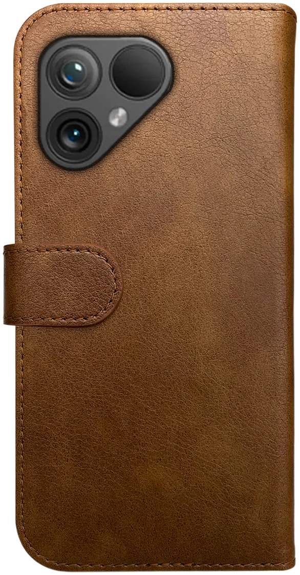 Rosso Element Fairphone 5 Hoesje Book Case Wallet Bruin afbeelding 2