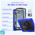 Samsung Galaxy Tab A9 Plus Hoes met Screen Protector en Handriem Blauw afbeelding 2