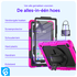 Samsung Galaxy Tab A9 Plus Hoes met Screen Protector en Handriem Roze afbeelding 2