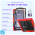 Samsung Galaxy Tab A9 Plus Hoes met Screen Protector en Handriem Rood afbeelding 2