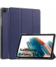 Samsung Galaxy Tab A9 Hoes Tri-Fold Book Case Standaard Blauw