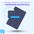 Samsung Galaxy Tab A9 Hoes Tri-Fold Book Case Standaard Blauw afbeelding 2