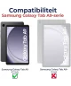 Samsung Galaxy Tab A9 Hoes Tri-Fold Book Case Standaard Rood