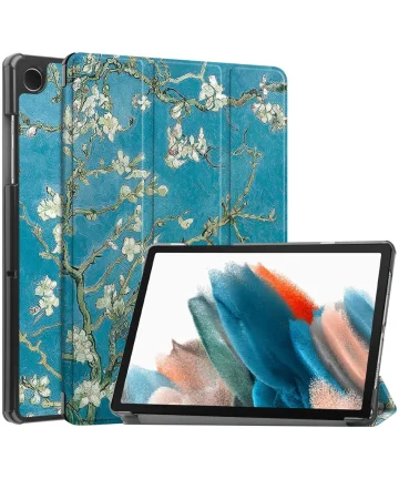Samsung Galaxy Tab A9 Hoes Tri-Fold Book Case Standaard Blossom Hoesjes