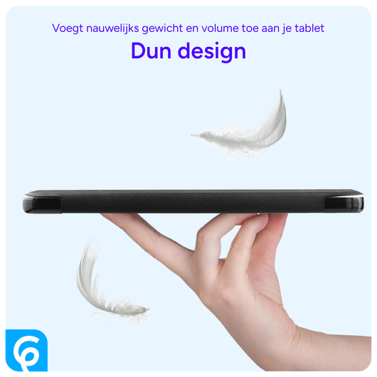 Samsung Galaxy Tab A9 Plus Hoes Tri-Fold Book Case met Standaard Zwart afbeelding 5