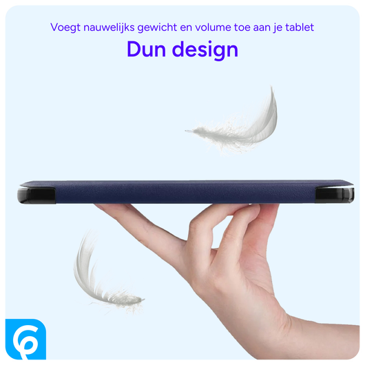 Samsung Galaxy Tab A9 Plus Hoes Tri-Fold Book Case met Standaard Blauw afbeelding 5