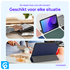 Samsung Galaxy Tab A9 Plus Hoes Tri-Fold Book Case met Standaard Blauw afbeelding 7