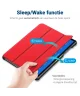 Samsung Galaxy Tab A9 Plus Hoes Tri-Fold Book Case met Standaard Rood