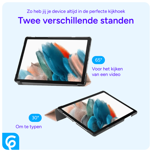 Samsung Galaxy Tab A9 Plus Hoes Tri-Fold Book Case met Standaard Roze afbeelding 6