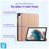 Samsung Galaxy Tab A9 Plus Hoes Tri-Fold Book Case met Standaard Roze afbeelding 3