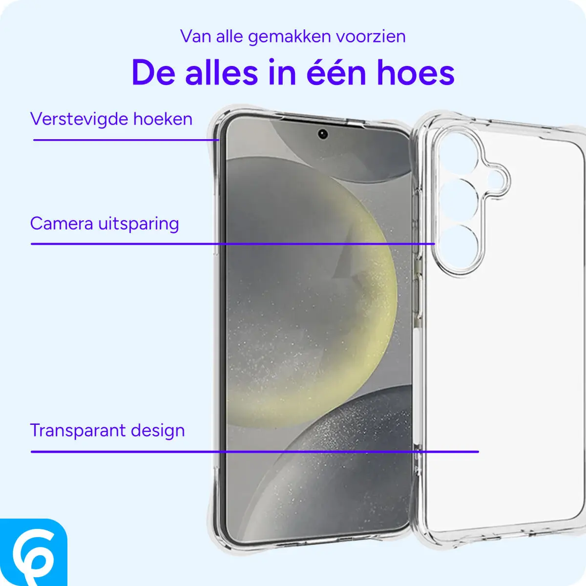 Samsung Galaxy S24 Hoesje Schokbestendig Dun TPU Transparant afbeelding 2