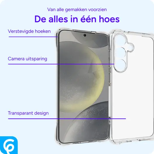 Samsung Galaxy S24 Hoesje Schokbestendig Dun TPU Transparant afbeelding 2