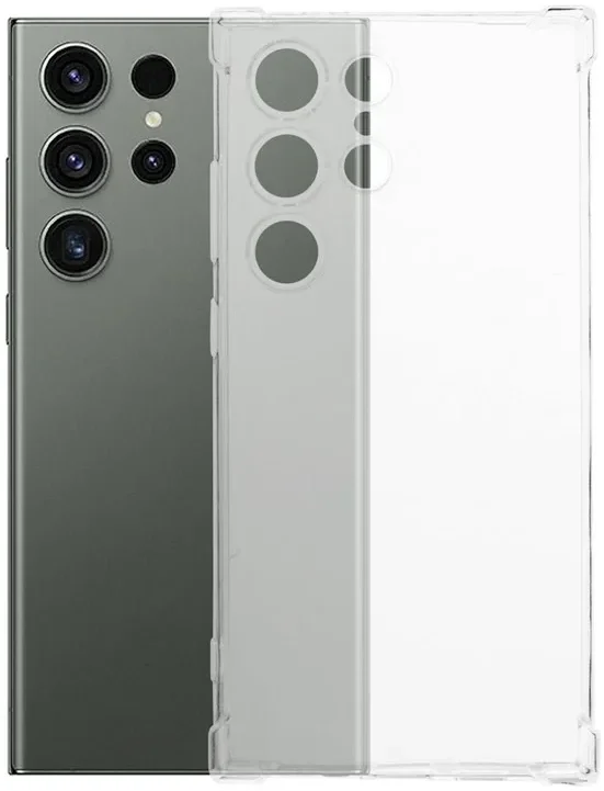 Samsung Galaxy S24 Ultra Hoesje Schokbestendig en Dun TPU Transparant afbeelding 1