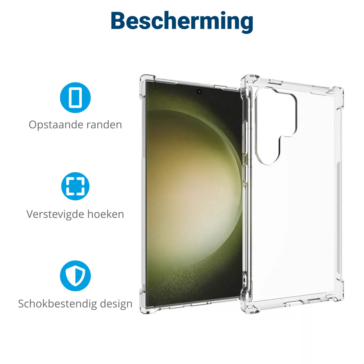 Samsung Galaxy S24 Ultra Hoesje Schokbestendig en Dun TPU Transparant afbeelding 5