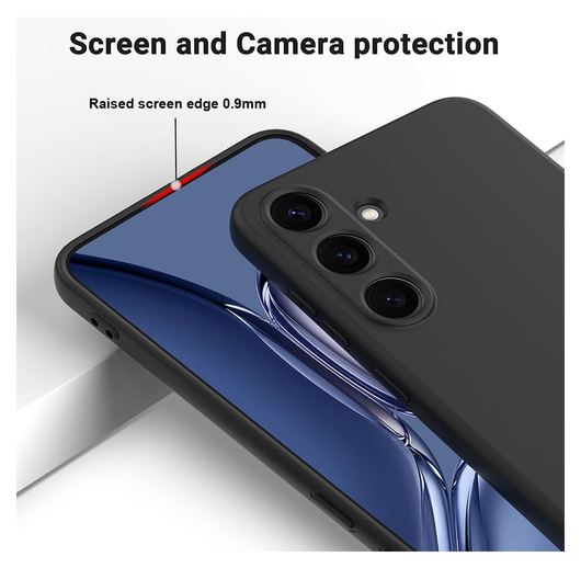 Samsung Galaxy S24 Hoesje Matte Back Cover Dun TPU Zwart afbeelding 3