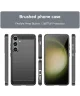 Samsung Galaxy S24 Plus Hoesje Geborsteld TPU Back Cover Zwart