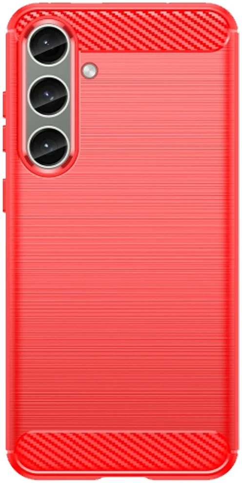 Samsung Galaxy S24 Plus Hoesje Geborsteld TPU Back Cover Rood afbeelding 2