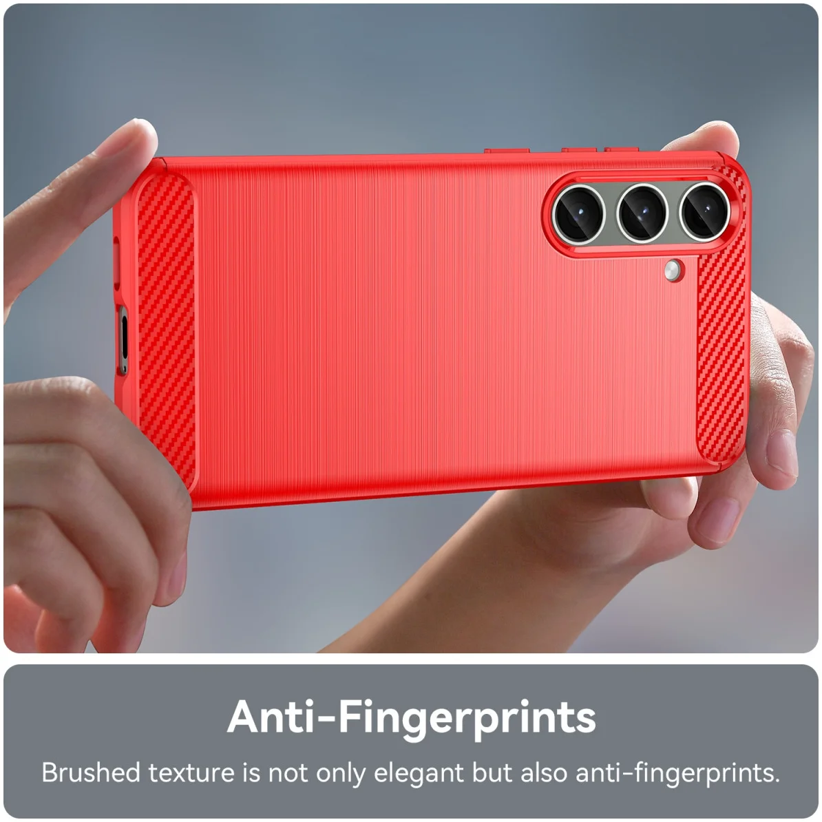 Samsung Galaxy S24 Plus Hoesje Geborsteld TPU Back Cover Rood afbeelding 5