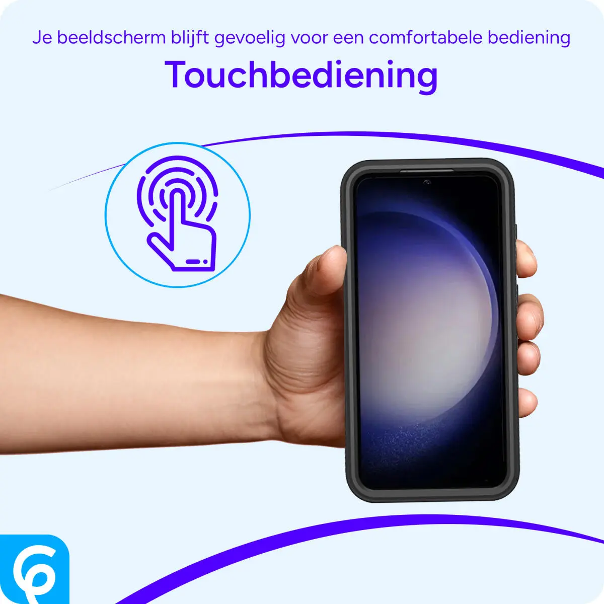 Samsung Galaxy S24 Hoesje Full Protect 360° Cover Hybride Zwart afbeelding 4