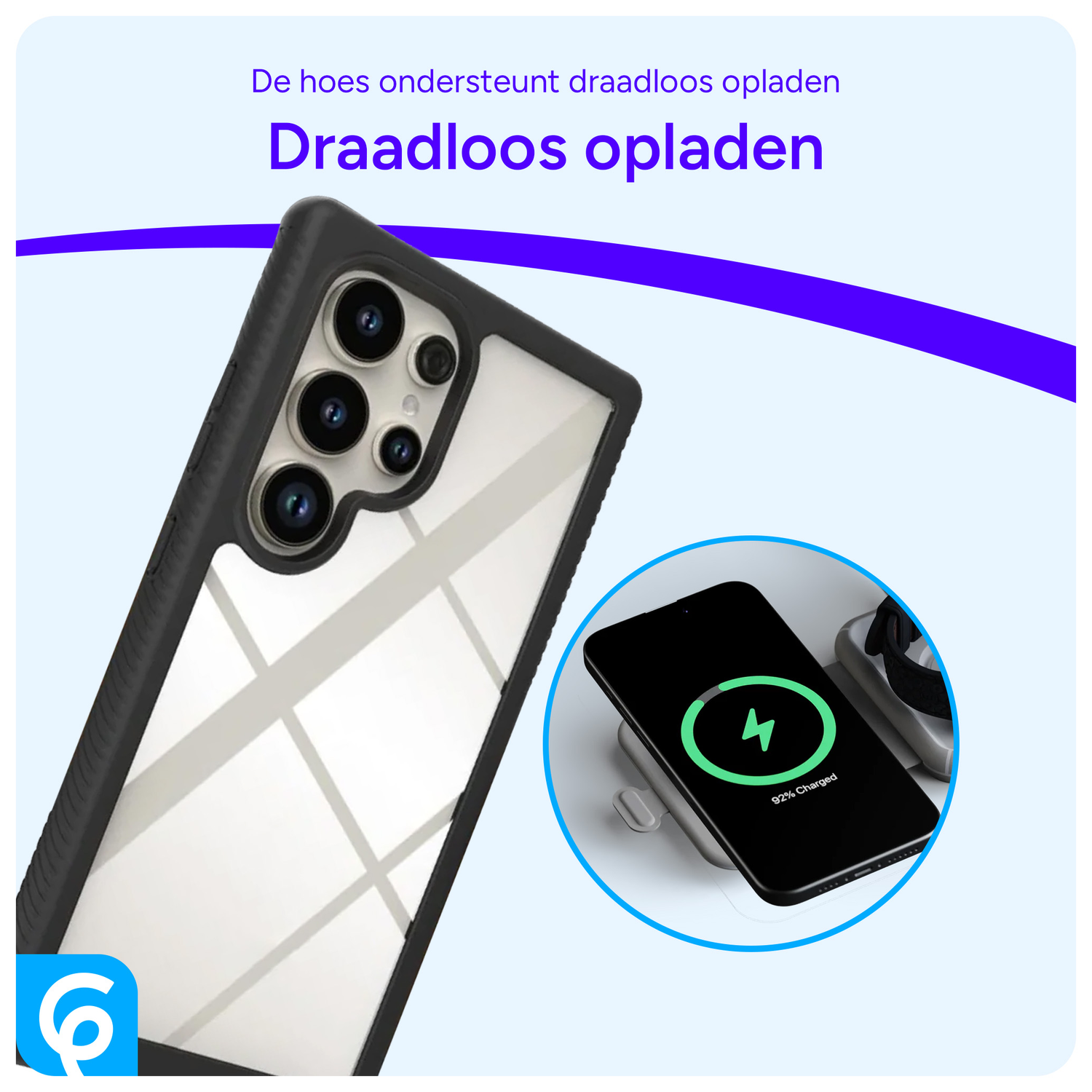 Samsung Galaxy S24 Ultra Hoesje Full Protect 360° Cover Hybride Zwart afbeelding 4